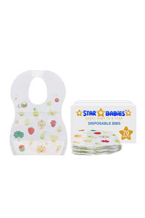 Star Babies - Disposable Bibs - Fruits - Pack of 70