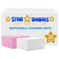 Star Babies Disposable Changing Mats - 20 Pc
