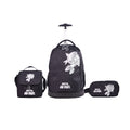 MOON Licensed SONIC  the Hedgehog 3-in-1 Kids Trolley Backpack Set - (18-Inch) Premium Kids School Bag with Lunch Bag & Pencil Case-Black&Grey