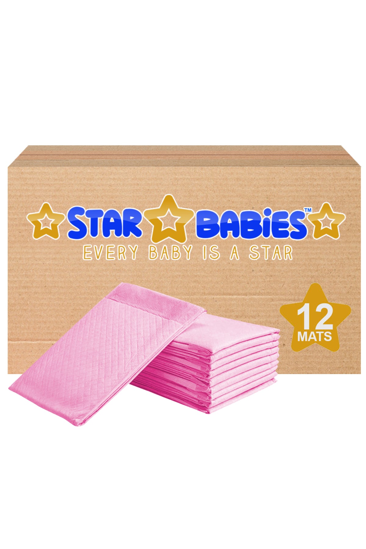 Star Babies Pink Disposable Changing Mat - Pack of 12