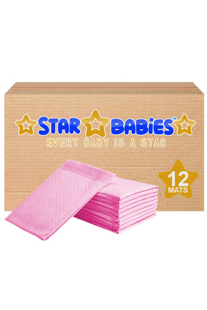 Star Babies Pink Disposable Changing Mat - Pack of 12