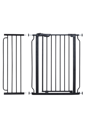 MOON Secura Baby Safety gate 76-80cm-Auto lock barrier with 30cm extension– Black