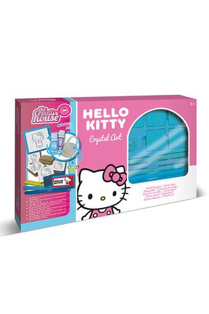 Multiprint Hello Kitty Crystal Art Kit – DIY Set with 2 Charms, Mould Tray, 8 Markers, 5 Stampers, Ink Pad, Epoxy Resin Mix, Glue & Accessories – Creative Gift for Kids