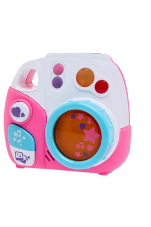 Little Learners My Fun Camera Pink - Light & Sound, Swirling Lens, Flashing Light, 12M+