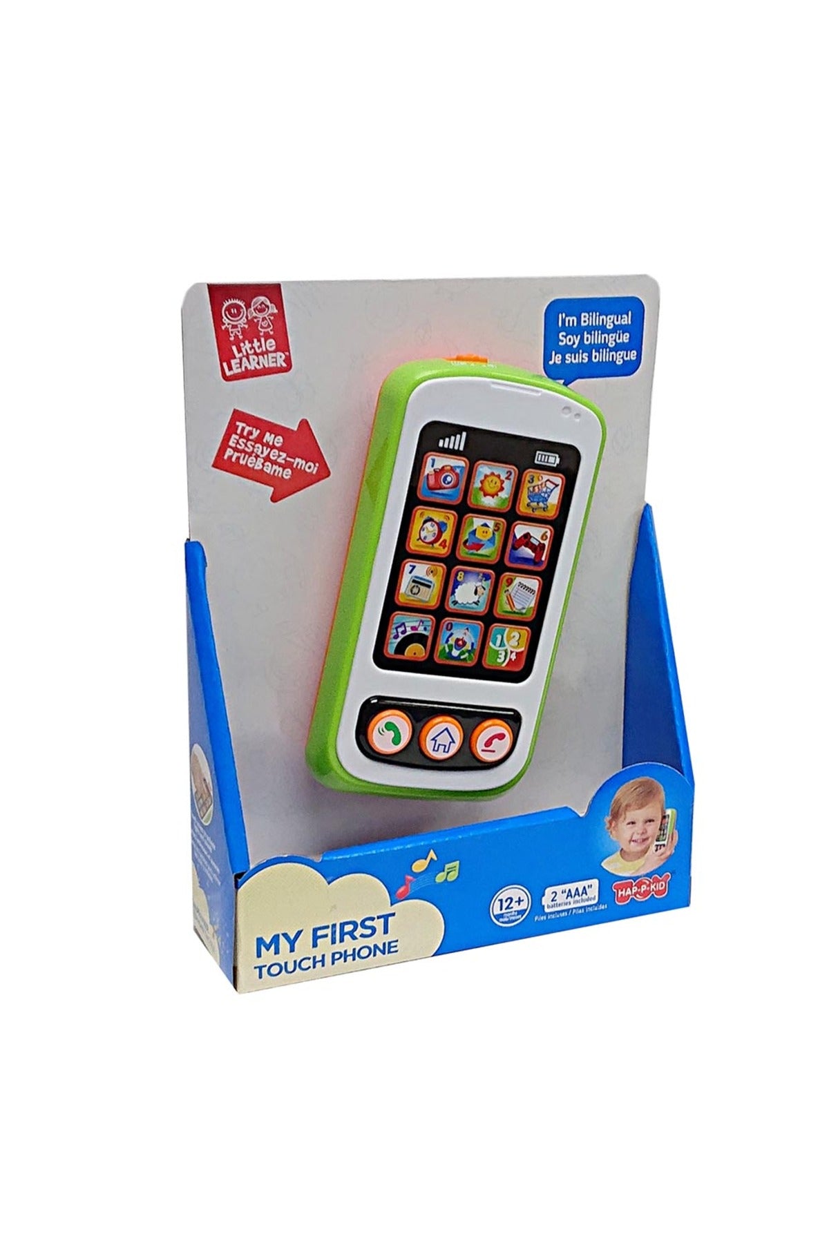 Little Learners My First Touch Phone - Interactive Touch Sensor, Songs & Phrases, Pretend Play, 12M+