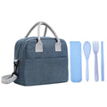 Star Babies Insulated Mini Lunch Bag with Foldable Fork- Spoon Set Blue & green