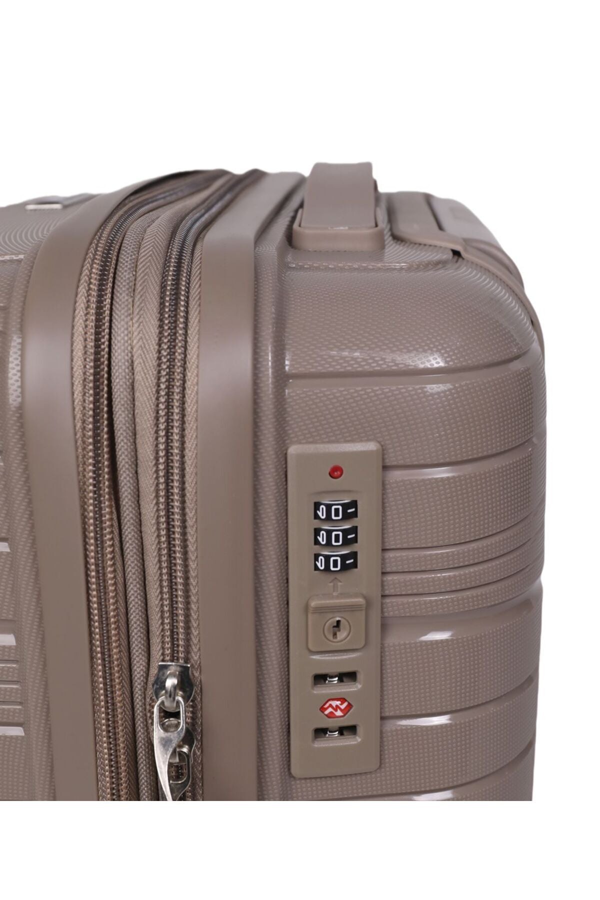 W.O.K 3-Piece Hard Shell Luggage Set – 20", 24", 28" Spinner Trolleys With Number Lock – Coffee