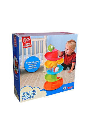 Little Learner Rolling Around Tower - Interactive Ball Rolling Toy for Toddlers | Encourages Eye-Hand Coordination - Includes 5 Tracks and 2 Balls