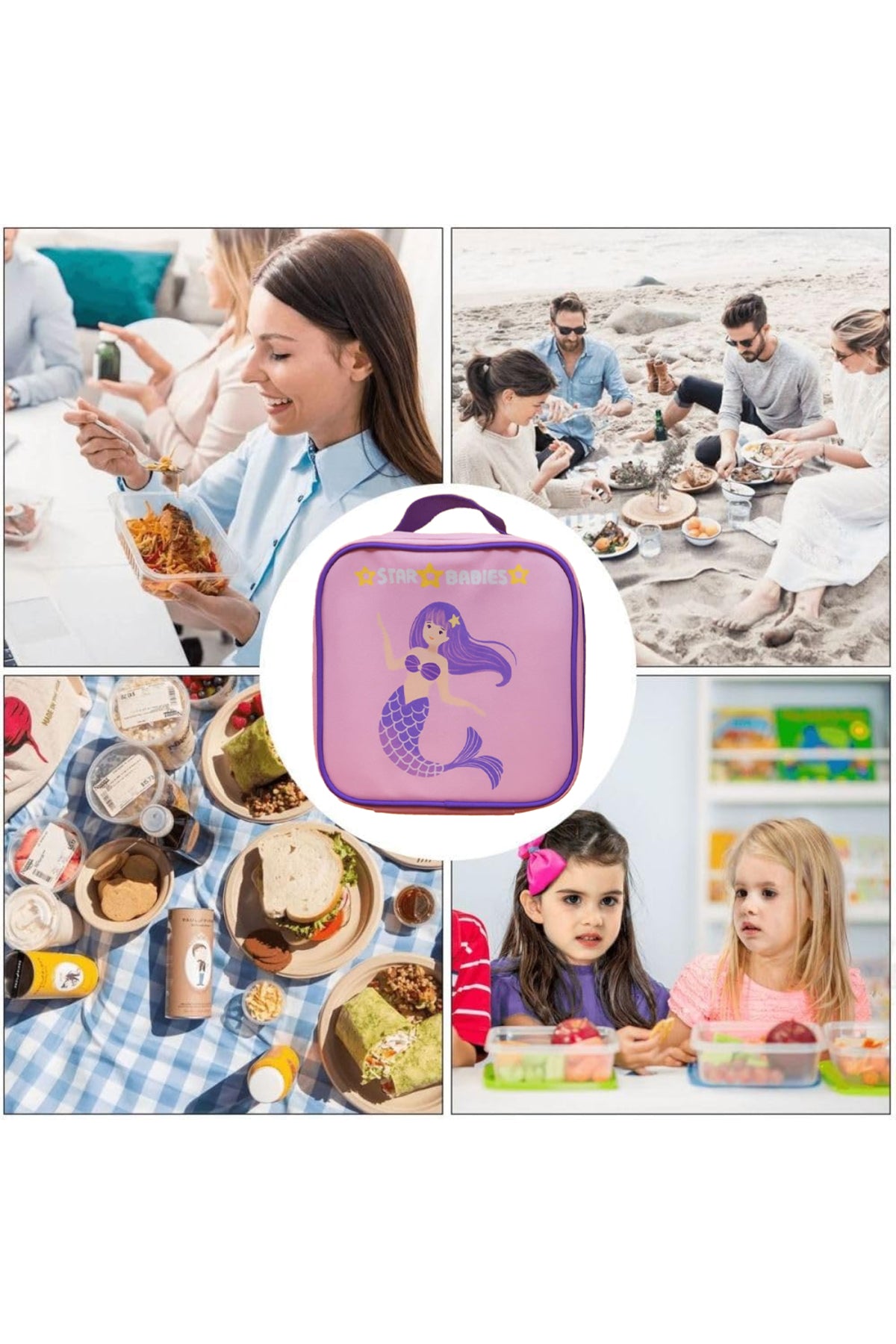 Star Babies - Insulated Bento Lunch Bag - Little Mermaid