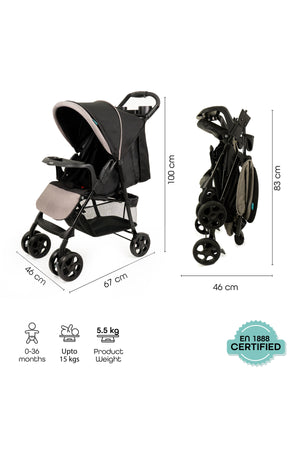 MOON Metro Urban Baby Stroller -Black
