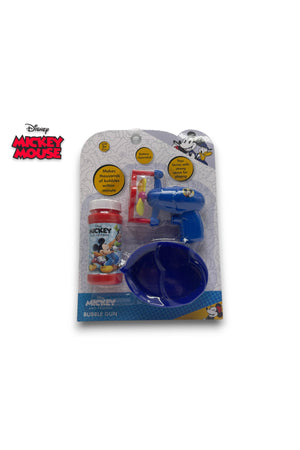 Disney Mickey Mouse Bubble Gun Toy – Automatic Bubble Blower with Bubble Solution & Tray – Kids’ Outdoor Fun Toy-Multicolor