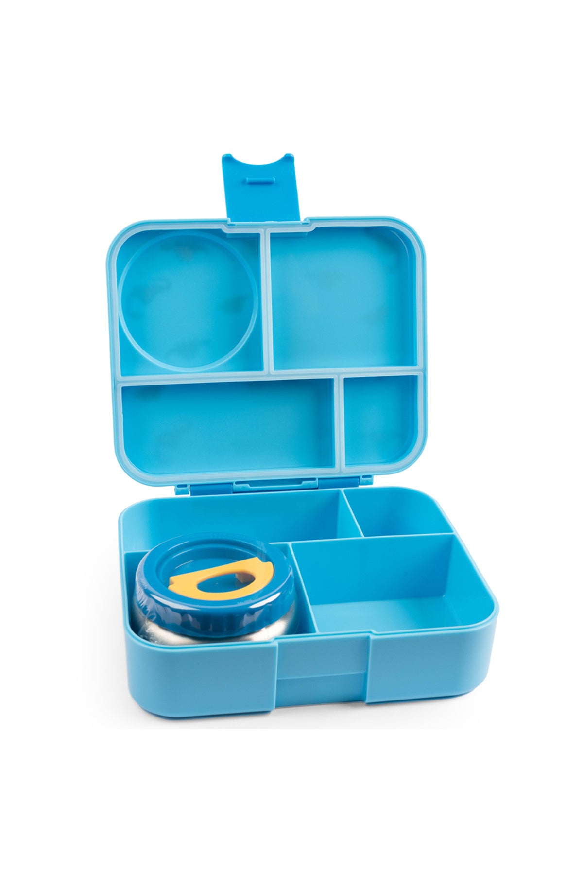 Cocobee Dino Bento Lunch Box With Food Jar, 4 Compartments, Leakproof & Odour-Free, Bpa-Free, 1.67L, Microwave Safe – Blue (3 Years+)