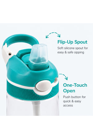 Cocobee Green Tritan Leakproof Water Bottle – Bpa-Free, 480Ml, Push Button Lid, Age 3+-Green
