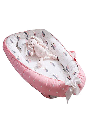 Star Babies Portable Lounger Sleeping Pod for New Born Babies - Pink