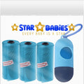 Star Babies Scented Bag Pack of 3 with Dispenser - Blue (45 Bags)