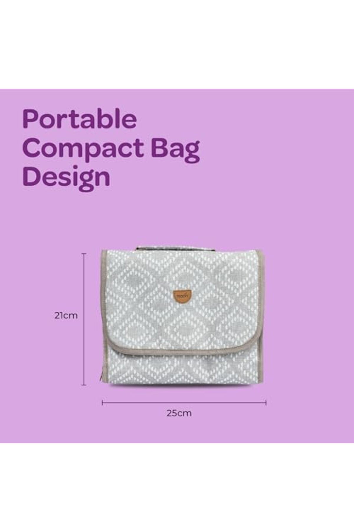 MOON Portable Diaper Changing Station -Waterproof Foldable Baby Travel Changing Bag kit -Beige