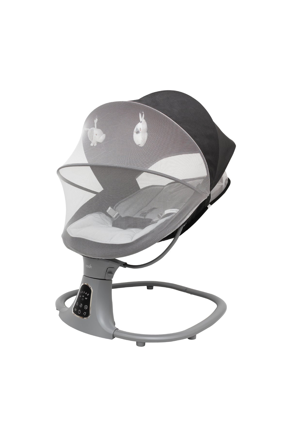 MOON  Koze Baby Swing, Holds upto 9kg. Gentle Swaying Motion -Black