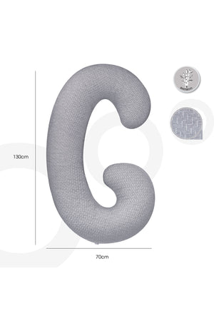 MOON Bamboo Maternity Pillow- Grey