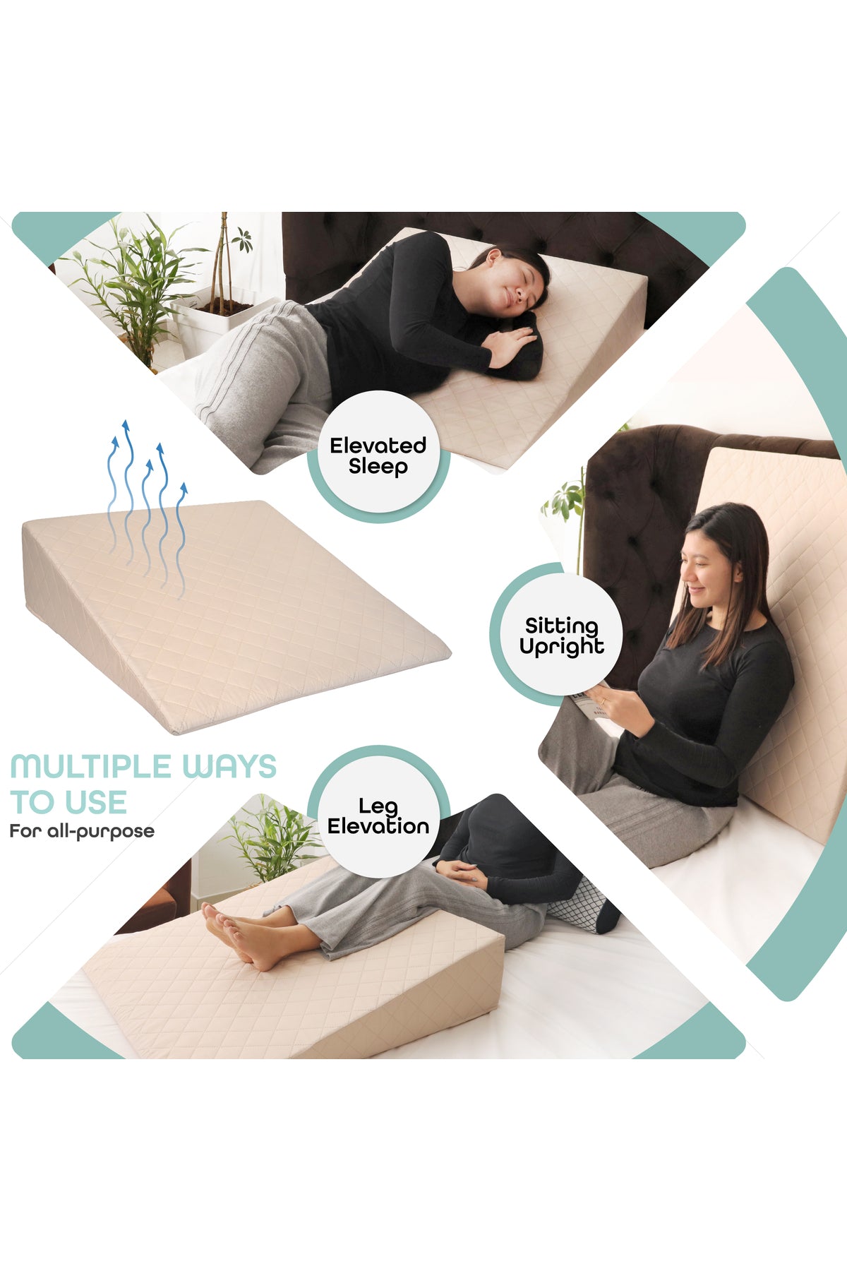 MOON  Wedge Pillow for GERD Acid Reflux