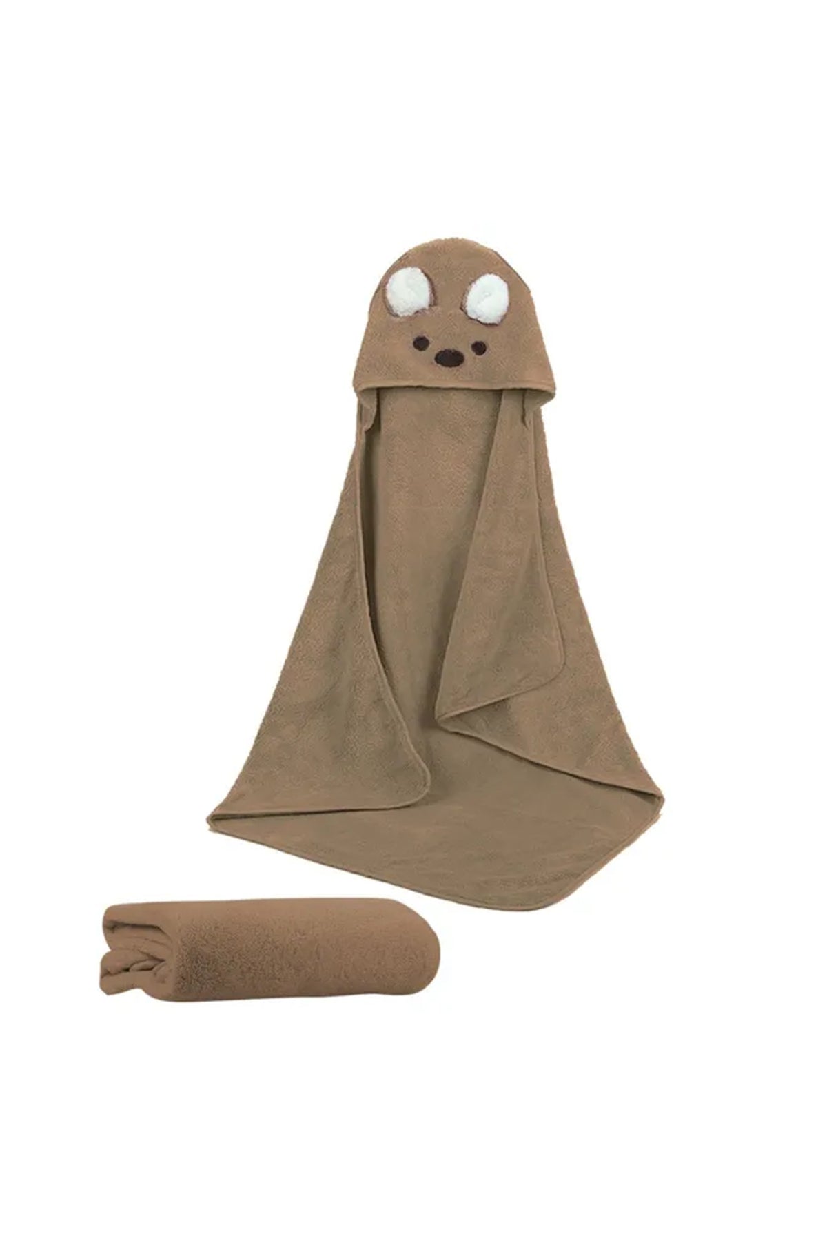 Star Babies - Microfiber Hooded Towel - Brown