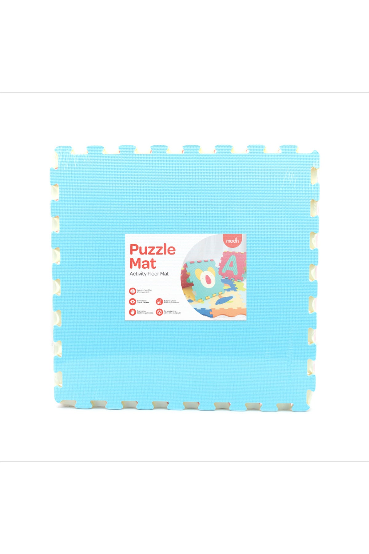MOON Kids Puzzle Activity Floor Mat - 4PCS ,PLAIN PUZZLE