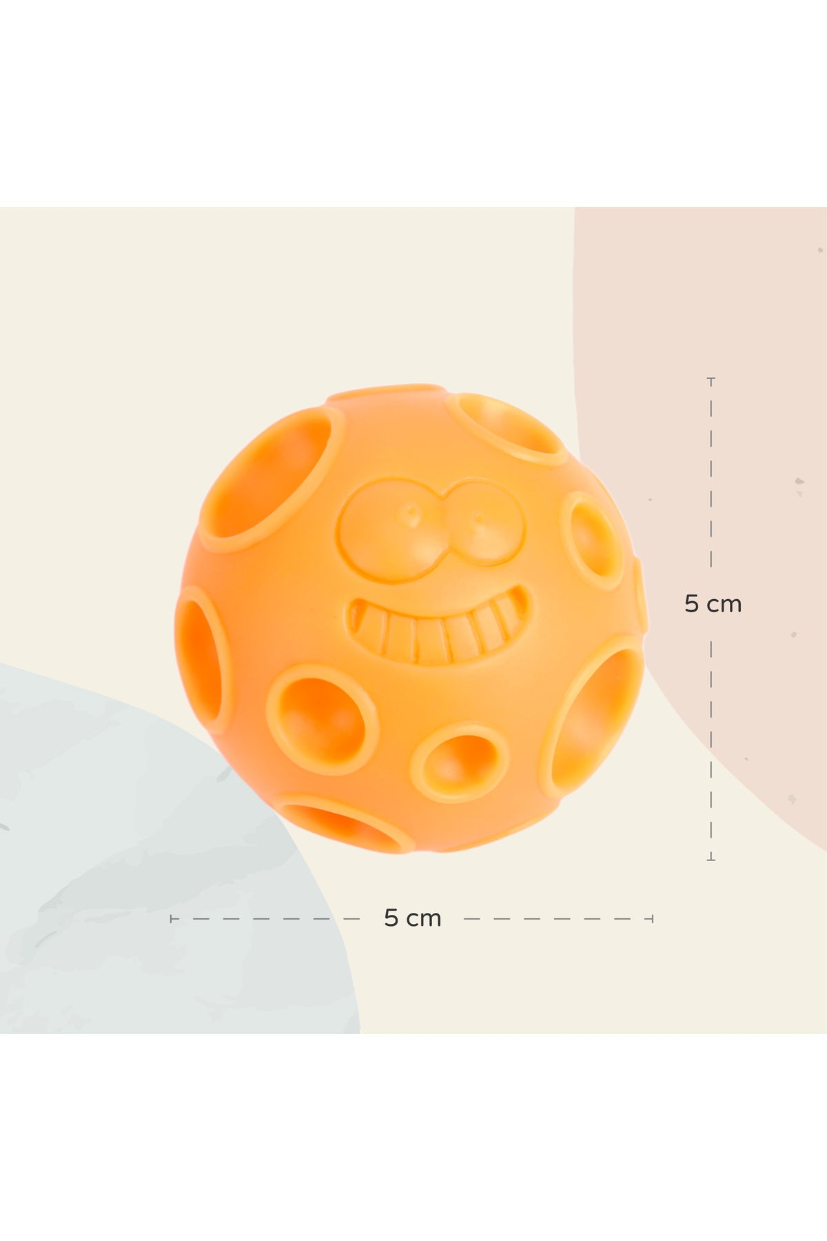 MOON Sensory Textured Toy Balls – 6-Pcs Solid Color Vibrant Balls