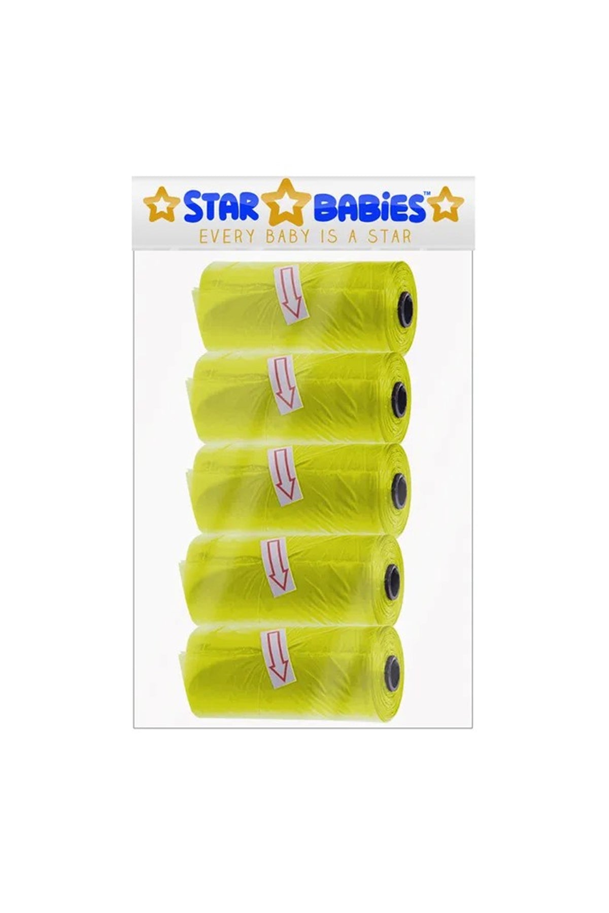 Star Babies Scented Bag Yellow Pack of 5 (75 Bags)