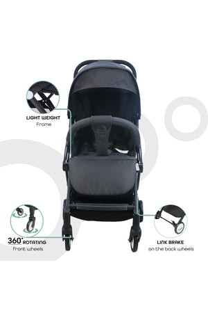MOON Travel-Lite  - Cabin Stroller,dark Grey