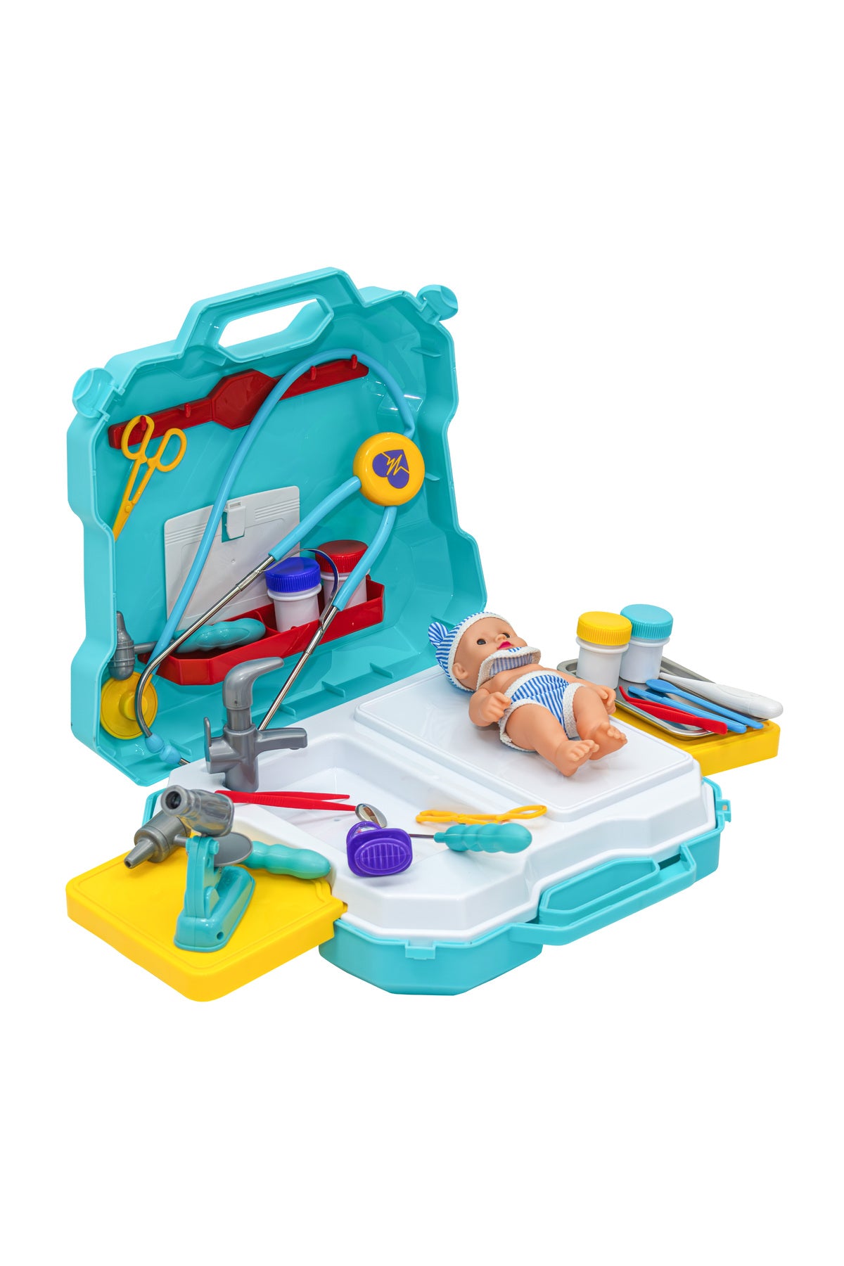 MOON  Clinic Set- Stainless Junior Doctor kit - 29 Pcs Role Play Medical Kit -for Kids 3yrs+,Blue