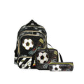 MOON  3 in 1 Kids Backpack  Set   - (18-Inch) Premium Kids School Bag with Lunch Bag & Pencil Case-Football