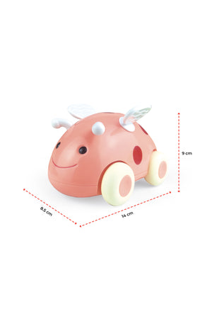 MOON Bumble Buzz Pull back toy with lights and music for 6M+ - Boys and Girls -Ladybird