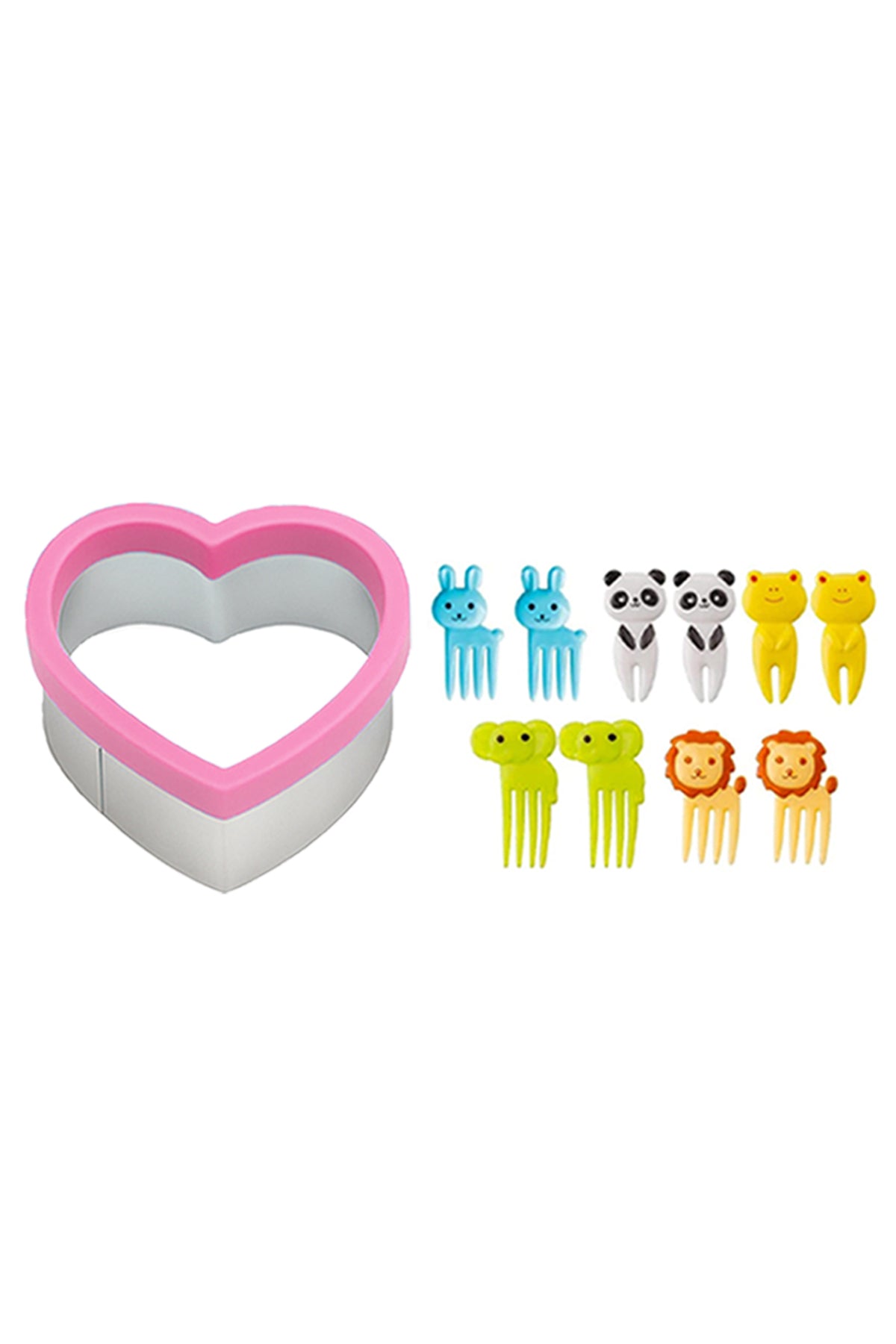Star babies combo - Fruit picks(10pcs) with sandwich cutter Pink