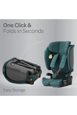 MOON Folda Plus ECE R129 i-Size Foldable  Car Seat -Green