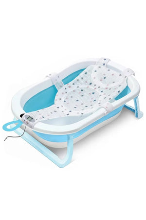 Star Babies - Baby Foldable Bathtub With Thermometer & Bath Seat Support Net, Set - Pink - Pack of 2