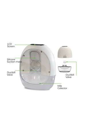 MOON Wearable Hands-Free  Breast Pump,150ml - Yellow