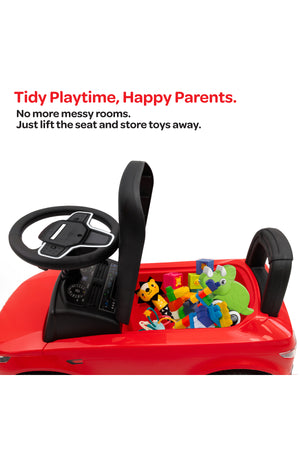 MOON  Licenesed Land Rover Ride -On Sports Car for Kids 12–36 Months – Push Car, Foot-to-Floor Ride On – Red