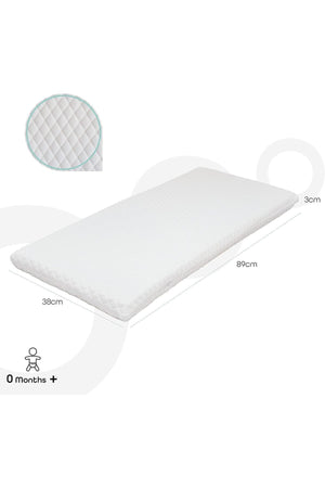 MOON  Baby quilted crib mattress - 0m+, White