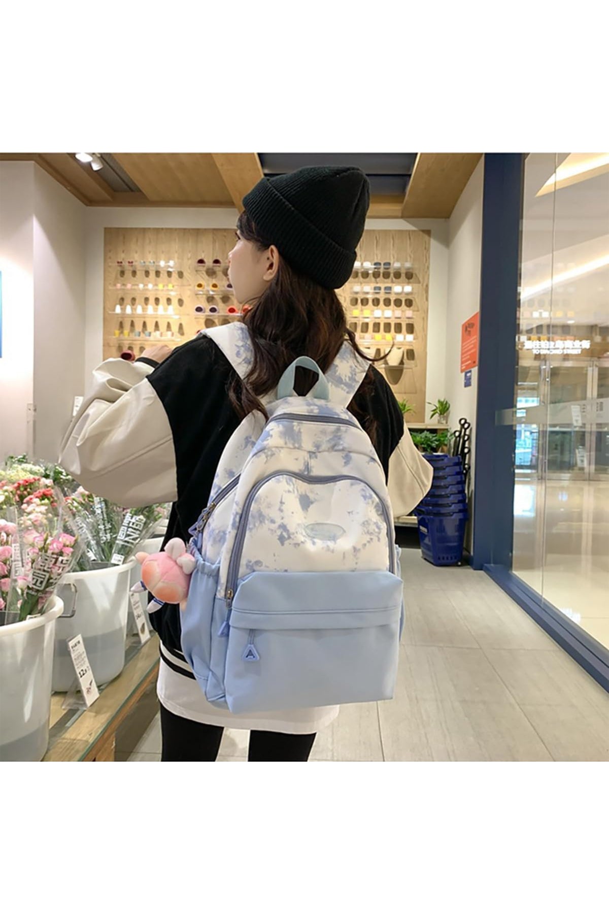 Star Babies - Solid Printed Backpack - Blue - 16-Inch/41cm