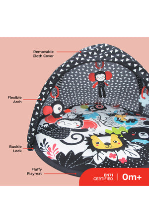 MOON Chirpy Portable Activity Gym Play Mat Floor Seat for 0m+ - Black