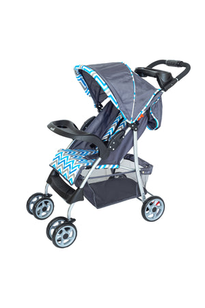 MOON Trek - One Fold Stroller - Blue Stripes