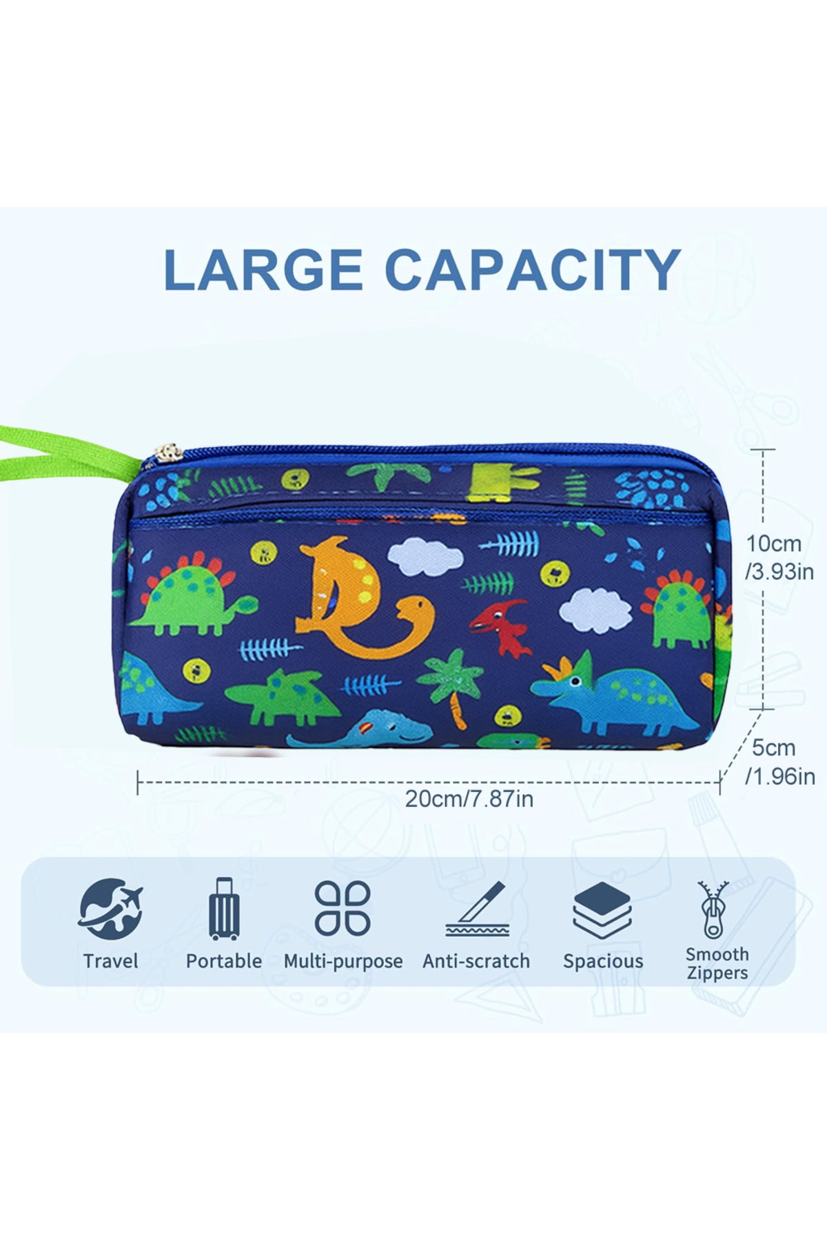 Star Babies Jungle  themed Pencil Case, 3 to 6 Years, Water resistant - Black