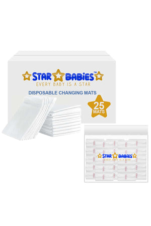 Star Babies - Disposable Changing Mat with Scented Bag - 25pcs - White