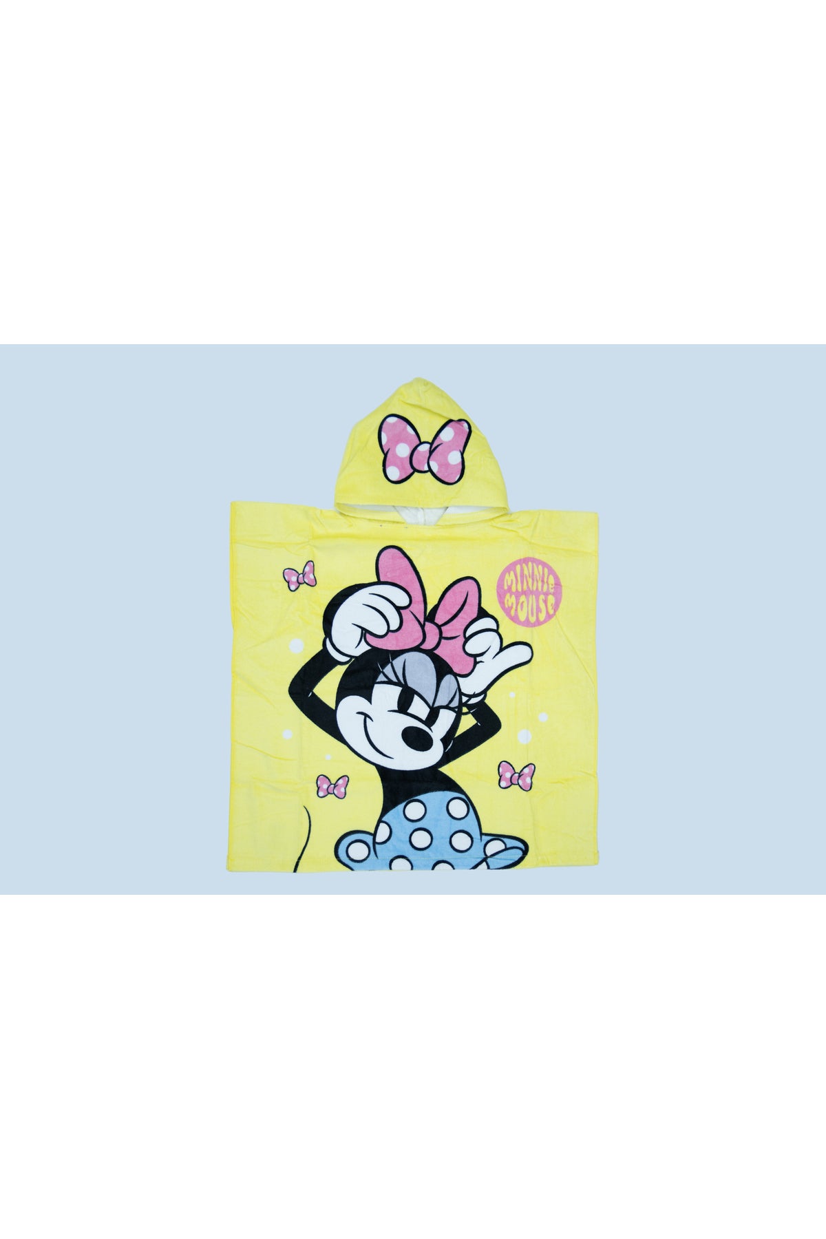 Minnie Girls' Poncho Towel| Soft & Cozy Bath Wrap For Kids – Yellow