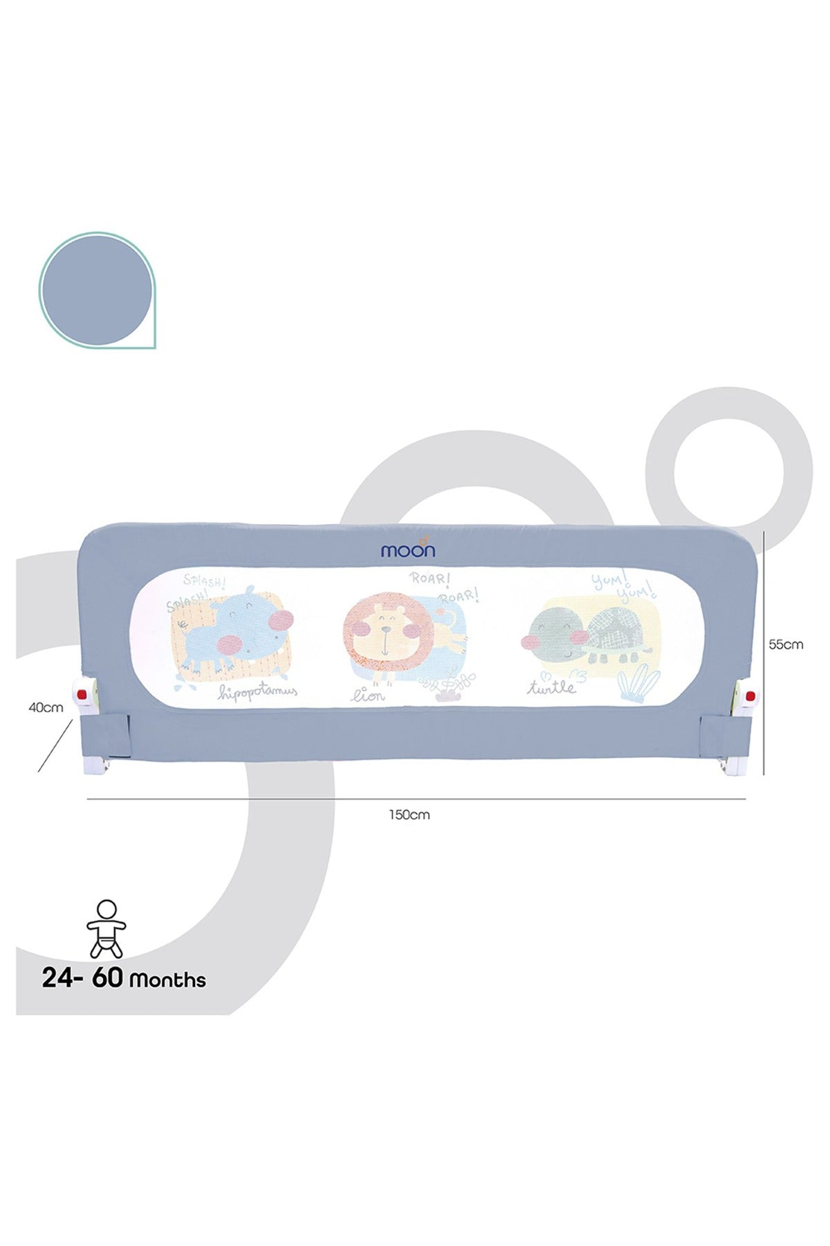 MOON Sequr - Bed rail - Grey