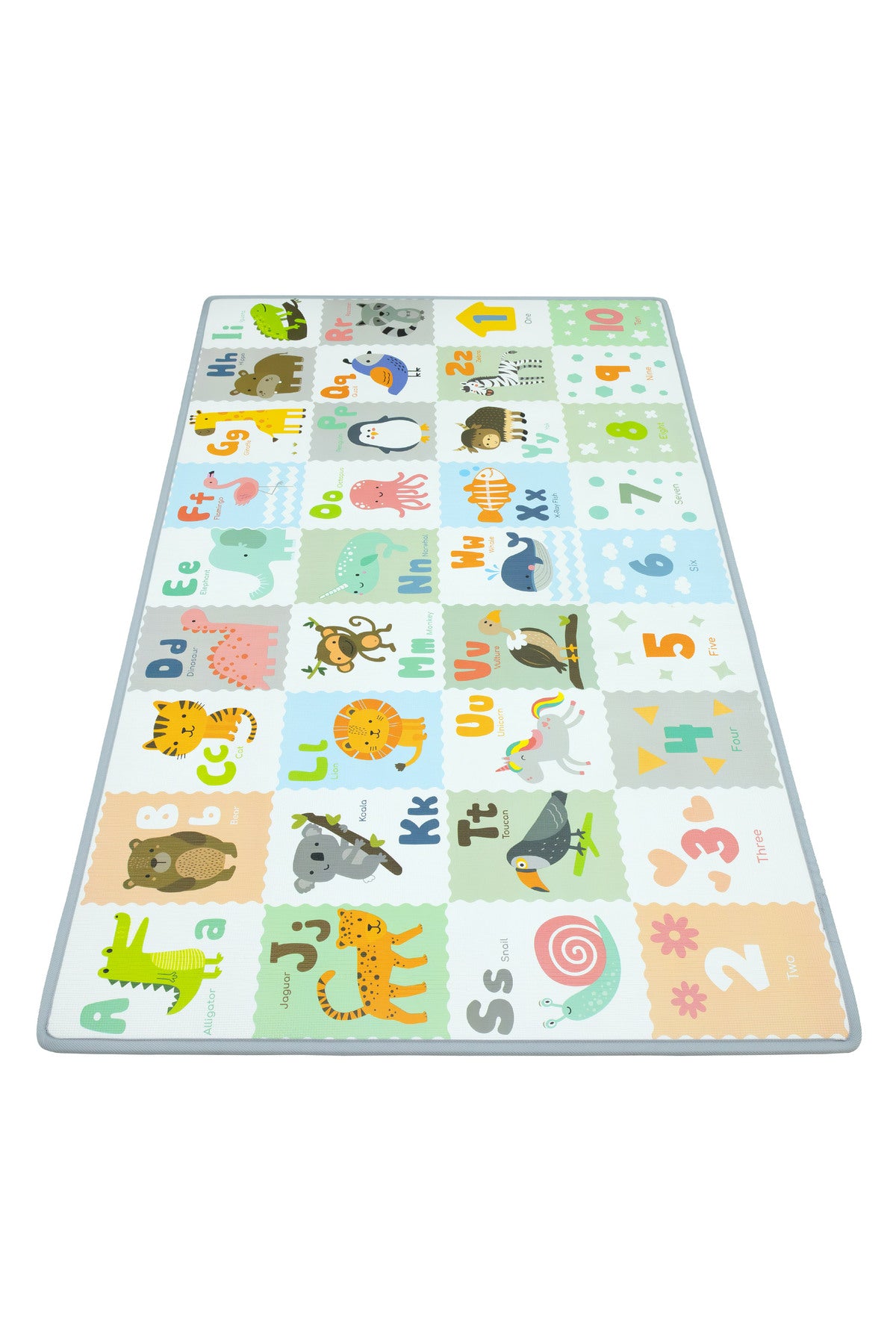 MOON Happi Feet My First Foldable  Floor gym Play/Crawl Mat - ALPHABET/NUMBER