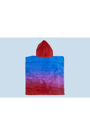 Spiderman Kids Poncho Towel – 100% Cotton Hooded Bath Wrap For Boys – Blue & Red