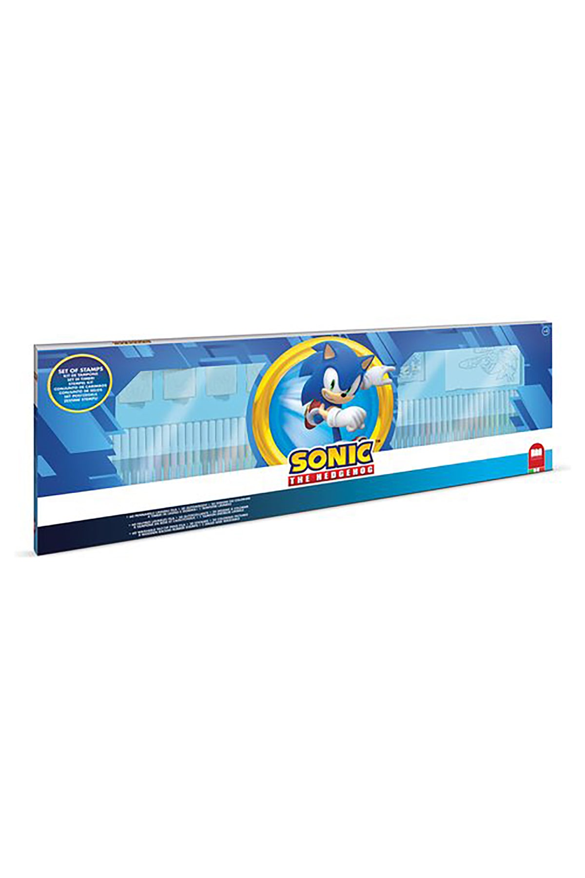 Sonic the Hedgehog Mega Art Set – 86x54 cm Case with 60 Felt Pens, 10 Pencil Crayons, 10 Wax Crayons, 6 Stamps, Ink Pad, Coloring Book, Notebook & 30 Stickers – Kids Creative Stationery Kit