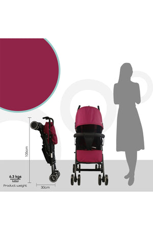 MOON Neo Plus Light Weight Travel Stroller,Dark Red
