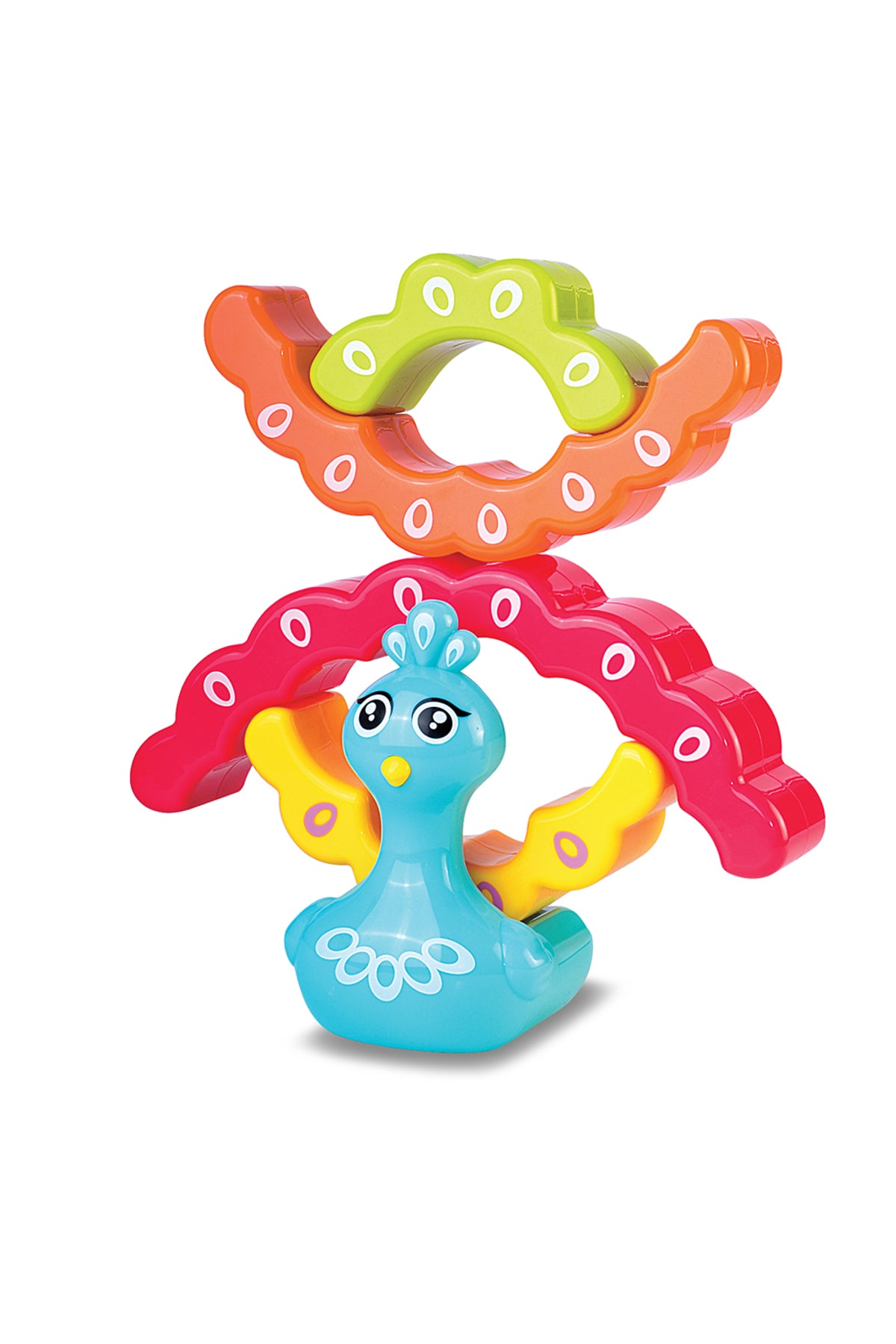 Little Learners Rainbow Peacock Stacker - Educational Toy for Toddlers