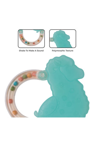 MOON Fuzzy Friends Soft Baby Rattle and Teether Toy- 6m+ -Sheep